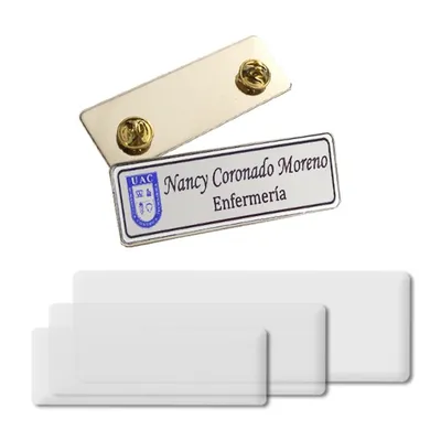 Piocha Placa con Broche + Domo (Pins)