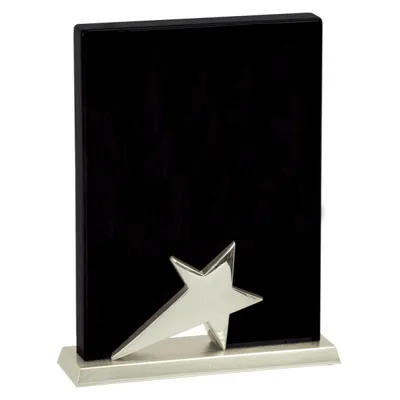 Galvano Madera Negra Estrella Grande SKU 9