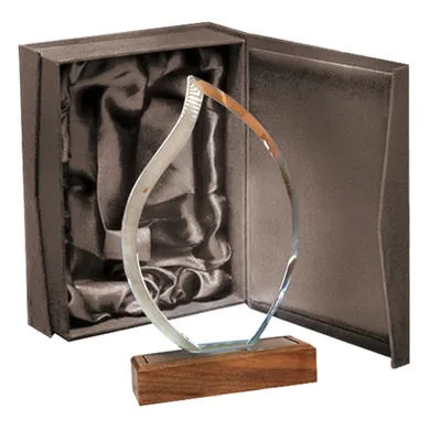 Galvano Cristal con Base de Madera BLAS 55