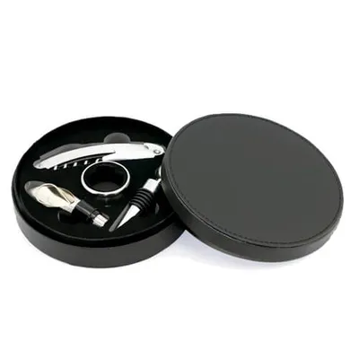 Set de Vino Símil Cuero W7